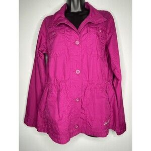 Eddie Bauer Women's Size M Pink Drawstring Gathered Waist Jacket
